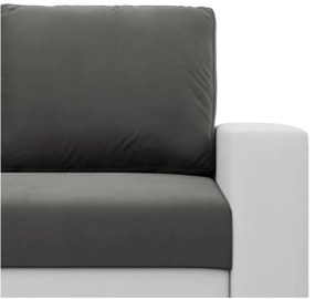 Kreslo LUNA popolové / biele