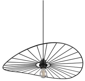 Matne čierne závesné svietidlo ø 60 cm Chapeau – Trio