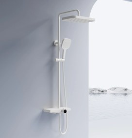 Rea Bari, sprchový set s hlavovou a ručnou sprchovou hlavicou, biela, REA-P0895
