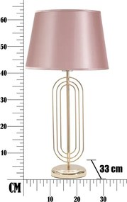 Stolná lampa Krista 64 cm ružovo-zlatá