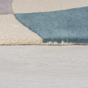 Modro-béžový vlnený koberec 170x120 cm Glow - Flair Rugs