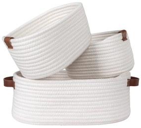 Látkové košíky do kúpeľne v súprave 3 ks 35x25x13 cm Jarana – House Nordic
