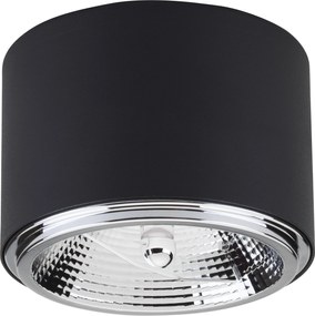 TK-LIGHTING Stropné prisadené osvetlenie MORIS, 1xGU10, 50W, 11,3 cm, okrúhle, čierne