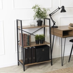 Regál Vior 64 cm ořech/černý