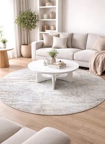 Koberec Bellavista 280-25 béžový  / sivý - kruh