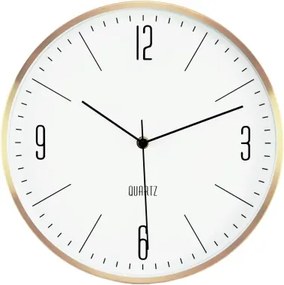 Nástenné hodiny 30 cm, zlatý kov%