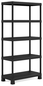 KIS-KETER Tribac 009933BK01 Regál 5 políc, šírka 90 cm