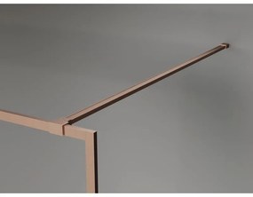 Mexen Kioto-F, sprchová zástena s rámom 130 x 202 cm, 8 mm číre sklo, profil medená matná, 800-130-104-65-00