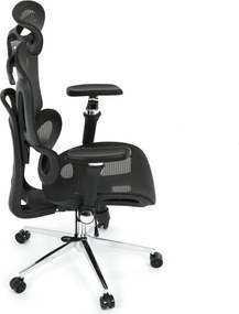 Kancelárska ergonomická stolička PORTE — sieťovina, čierna