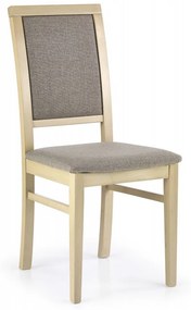 Jedálenská stolička SYLWEK – masív, látka, viac farieb biela / sivá