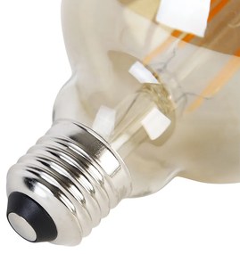 Sada 5 stmievateľných LED žiaroviek E27 s 3-stupňovým stmievaním G95 zlaté sklo 5W 380lm 2200K