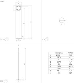 Eglo 390022 - LED Stmievateľná stojacia lampa MONTEFANO LED/20W/230V 3000K