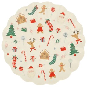 Meri Meri Melamínový tanier Jolly Christmas 25 cm