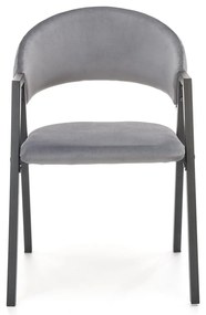 Jedálenská stolička Zayne, sivá / čierna