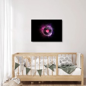 Sklenený obraz - Vinylová doska v ružovo-fialových (70x50 cm)