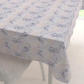 Biante Dekoračný obdĺžnikový obrus PML-057 Mozaika žltosivých listov na sivom 120x140 cm
