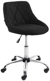 Design-Shop Pracovná stolička Lazio - látka - Čierna