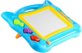 LEAN Toys Veľká magnetická tabuľa na kreslenie s pečiatkami 2v1