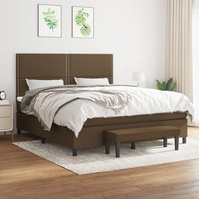Boxspring posteľ s matracom tmavohnedá 180x200 cm látka 3136536