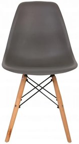 ModernHome Jedálenská stolička sada 4 ks - tmavo šedé, PC-005 DARK GREY