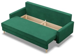 Trojmiestna rozkladacia sedačka BLANK Elegant fľaškovo zelená