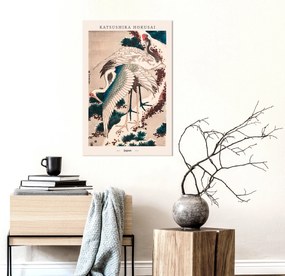 Artgeist Obraz - Japanese Cranes (1 Part) Vertical Veľkosť: 40x60, Verzia: Na talianskom plátne