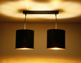 Candellux Čierno-medený závesný luster Candida pre žiarovku 2x E27 32-00712