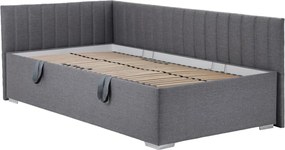 Posteľ s univerzálnym čelom Dafne 110x200 cm, holubia šedá tkanina