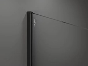 Mexen Kioto sprchová zástena 90x200 cm, 8mm sklo šedé, čierny profil, 800-090-101-70-40