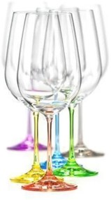 Bohemia Crystal Farebné poháre na červené víno Rainbow 40729/D4661/550