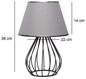 Stolová lampa Dykas šedá