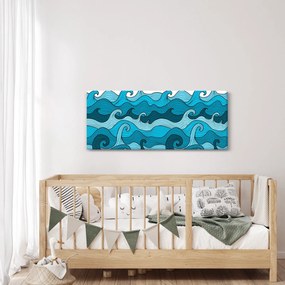 Obraz - Abstrakcia, more (120x50 cm)