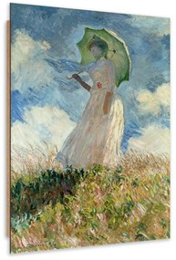 Gario Obraz Žena s dáždnikom otočená doľava - Claude Monet, reprodukcia Rozmery: 60 x 90 cm, Prevedenie: Obraz na plátne