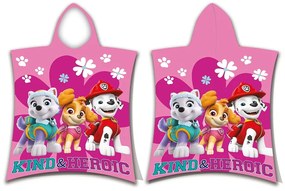 Ružové froté detské pončo Paw Patrol – Jerry Fabrics