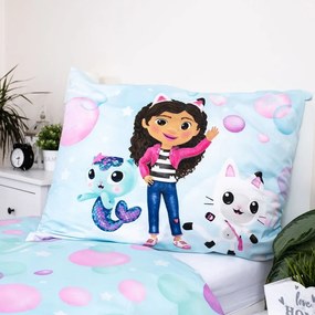 Detská obliečka na jednolôžko z mikrovlákna 140x200 cm Gabby's Dollhouse "bubbles" – Jerry Fabrics