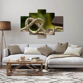 Obraz srdce z lana (150x105 cm)