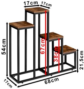 Stojan na kvety PALLEN čierny