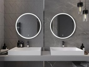 Mexen Gobi podsvietené kúpeľňové zrkadlo, okrúhle 70 cm, LED 6000K, proti zahmlievaniu - 9801-070-070-611-00