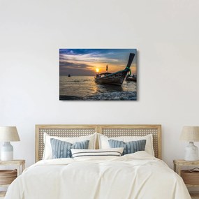 Obraz lode pri brehu (90x60 cm)