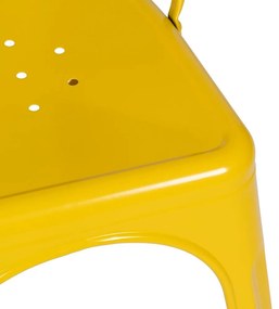 Žlté kovové jedálenské stoličky v súprave 2 ks – Ixia