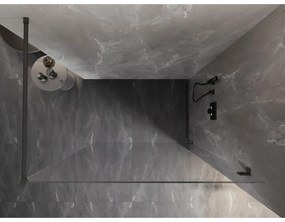 Mexen Lunar, sprchová stena pravá 80 x 200 cm, priehľadná 8 mm, grafitová, 830-080-000-95-00-P