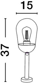 Vonkajšia záhradná lampa Omika B 15 tmavo sivé
