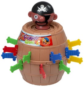Arkádová hra Mad Pirate barrel Stab the pirate 9 x 9 x 12,5 cm