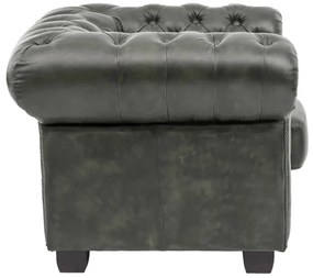 furniture-nabytek.cz - Masívne kreslo Chesterfield z pravej kože, zelené – 100×90×72 cm