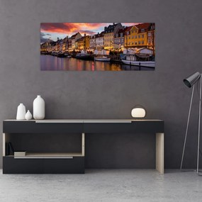 Obraz - Nyhavn, Kodaň (120x50 cm)