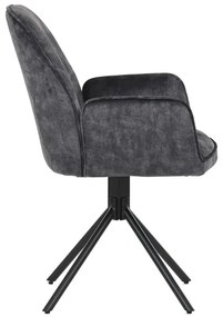 Autronic BONTEC Jedálenská stolička, čierna, zamatová látka, HC-511 BK4 Farba: Čierna