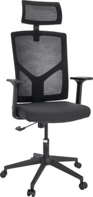 XXXLutz OTOČNÁ STOLIČKA, plochá tkanina, sieťovina, čierna MID.YOU - Online Only kancelárie - 001918048301