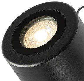 Moderné záhradné bodové svetlo čierne okrúhle IP65 AR111 - Lennard