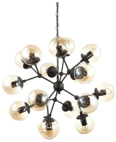 Ideal Lux - Luster na reťazi KEPLER 18xE27/42W/230V pr. 69 cm čierna