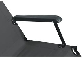 Skladacie polohovateľné kreslo antracit